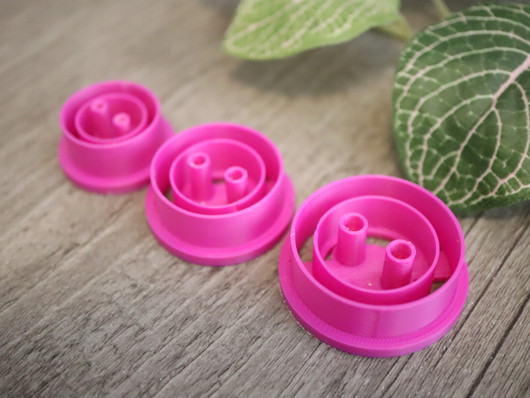 Muotti nappi, 20mm/25mm/30mm, 1kpl
