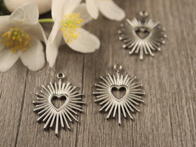 Sydänriipus, 23x18mm, rst, 1kpl