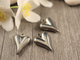 Sydänriipus, 15x12mm, rst, 1kpl