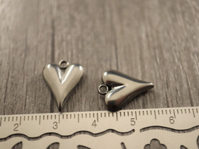 Sydänriipus, 15x12mm, rst, 1kpl