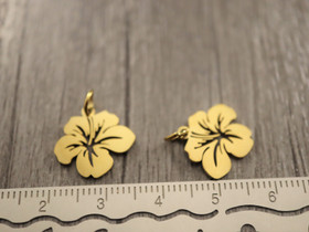 Kukkariipus, 14x15mm, PVD/18K kulta/rst, 1kpl