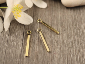 Palkkiriipus, 18x1.5mm, 24K/ kulta/ rst, 1kpl