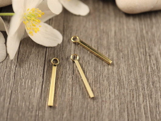 Palkkiriipus, 18x1.5mm, 24K/ kulta/ rst, 1kpl