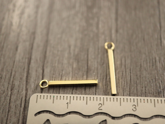 Palkkiriipus, 18x1.5mm, 24K/ kulta/ rst, 1kpl