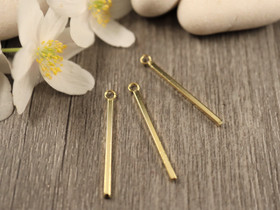 Palkkiriipus, 28x1.5mm, 24K kulta/rst, 1kpl