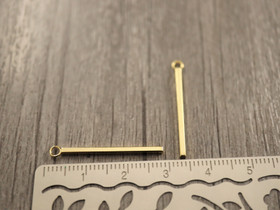 Palkkiriipus, 28x1.5mm, 24K kulta/rst, 1kpl