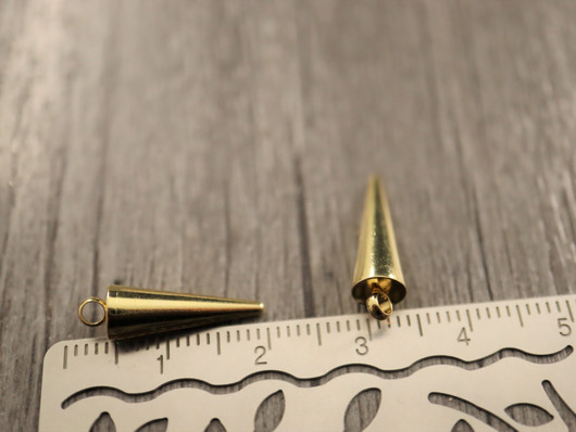 Piikkiriipus, 18x5mm, 18K kulta/rst, 1kpl