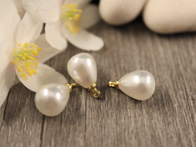 Pisarariipus, 13x8mm, 18K/valkoinen, 1kpl