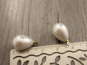 Pisarariipus, 18x10mm, 18K kulta/valkoinen, 1kpl