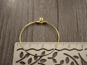 Korukehys ympyrä, 31x1.5mm, 18K kulta/rst, 2kpl