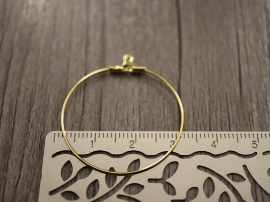 Korukehys ympyrä, 31x1.5mm, 18K kulta/rst, 2kpl