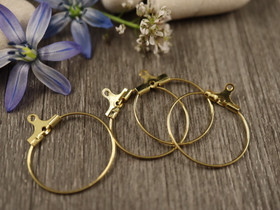 Korukehys ympyrä, 21x1.5mm, 18K kulta/rst, 2kpl