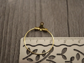 Korukehys ympyrä, 21x1.5mm, 18K kulta/rst, 2kpl