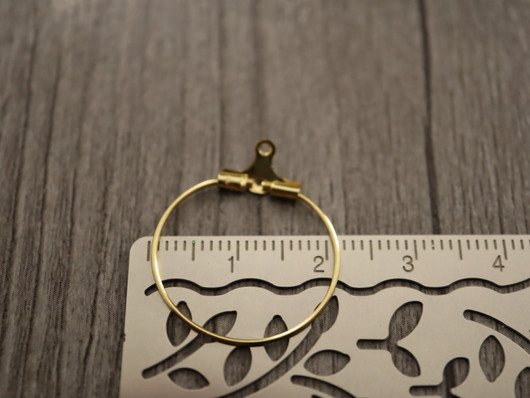 Korukehys ympyrä, 21x1.5mm, 18K kulta/rst, 2kpl