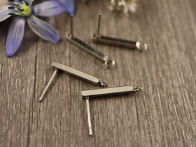 Korvakorutappi palkki, 18x3mm, rst, 1pari