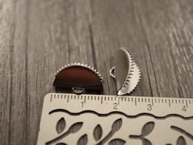 Nauhanpää puolipyöreä, 15.5x9.5mm, rst, 10kpl