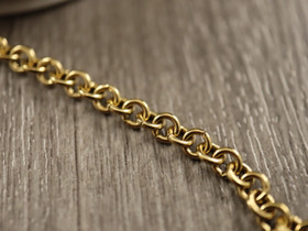 Roloketju, 4x4x0.8mm, kulta/ rst, 10m, POSTIPAKETTI TOIMITUS