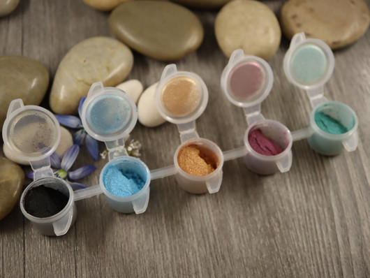 Mica- väripigmentti setti 5, 3-4g, 1kpl