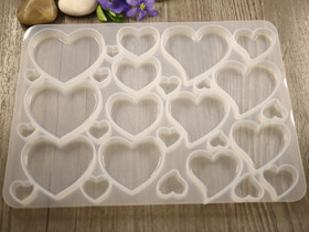 Silikonimuotti sydän,  176x130x7mm, 1kpl