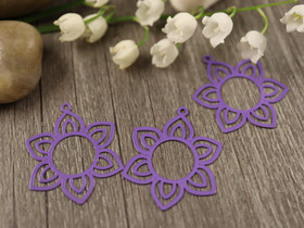 Kukkariipus, 30x24mm, liila, 1kpl