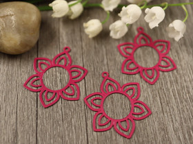 Kukkariipus, 30x24mm, fuksia, 1kpl