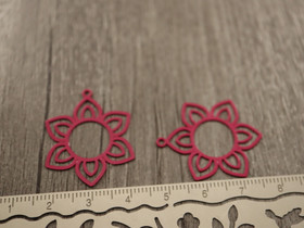 Kukkariipus, 30x24mm, fuksia, 1kpl