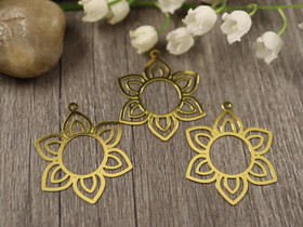 Kukkariipus, 30x24mm, kulta, 1kpl