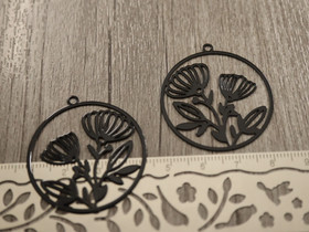 Kukkariipus, 38x35mm, musta, 1kpl