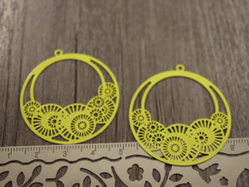 Ympyräriipus, 41x39mm, keltainen, 1kpl