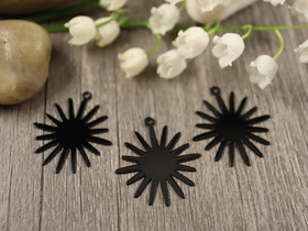 Aurinkoriipus, 25x20mm, musta, 1kpl