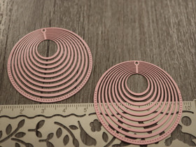 Ympyräriipus, 44mm, vaaleanpunainen, 1kpl