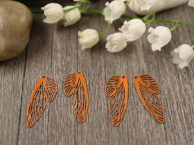 Siipiriipus, 20x8mm, oranssi, 1kpl