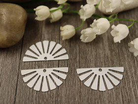 Puoliympyräriipus, 12x23mm, valkoinen, 1kpl