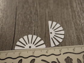 Puoliympyräriipus, 12x23mm, valkoinen, 1kpl