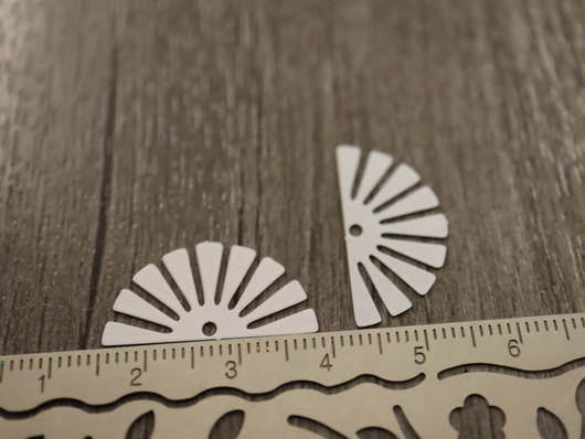 Puoliympyräriipus, 12x23mm, valkoinen, 1kpl