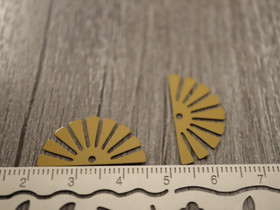 Puoliympyräriipus, 12x23mm, okra, 1kpl