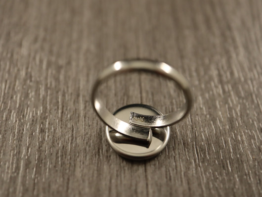 Sormuspohja säädettävä, n.17mm,  12mm, kapussille, rst, 1kpl