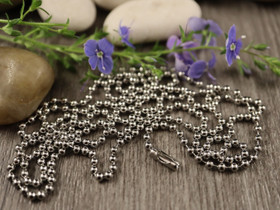 Palloketju/ valmisketju, 2.4mm/90cm, rst, 1kpl