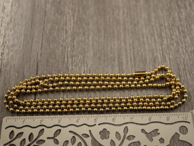 Palloketju/ valmisketju, 2.4mm/90cm, kulta/ rst, 1kpl