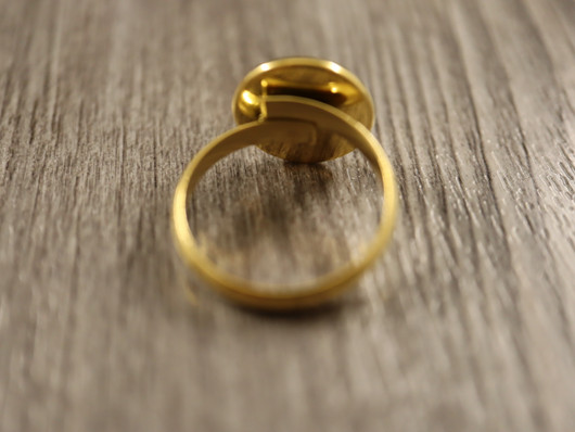 Sormuspohja 18mm,  12mm kapussille, 18K/kulta/PVD/ rst, 1kpl