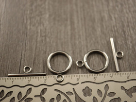 Salpalukko pyöreä, 20x15.5mm, rst, 1setti