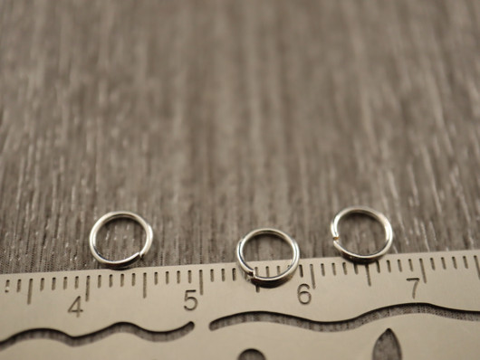 Välirengas, 6x0,7mm, avattava, rst/ kirkashopea, 10kpl