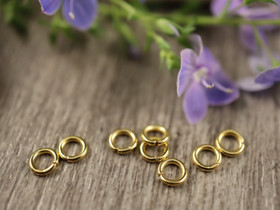 Välirengas, 4x0.8mm, avattava, 18K/vaaleakulta/rst, 10kpl