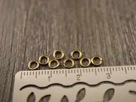 Välirengas, 4x0.8mm, avattava, 18K/vaaleakulta/rst, 10kpl