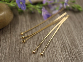 Korupiikki pallopää, 50x0.8mm, 18K kulta, 50kpl