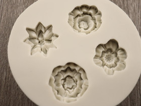 Silikonimuotti kukat, 80mm, beige, 1kpl