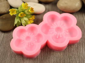 Silikonimuotti kukat, 89x53x9mm, pinkki, 1kpl