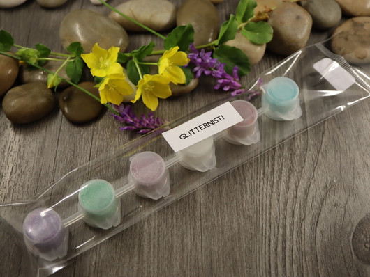 Glitternisti eko glitterlajitelma 1, n.6-7g/18ml , 6 sävyä, 1kpl