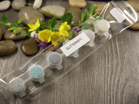 Glitternisti eko glitterlajitelma 2, n.6-7g/18ml, 6 sävyä, 1kpl