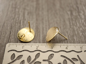 Korvakorutappi ympyrä lenkillä, 12x12mm, 18K/kulta, 1pari